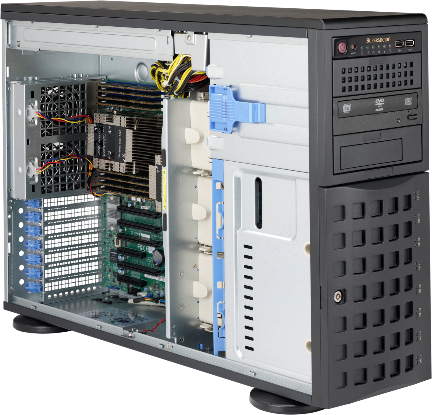 Supermicro CSE-745BAC-R1K23B(3YR) 4U Full Tower 8x3.5 2.5HS 1230W Black