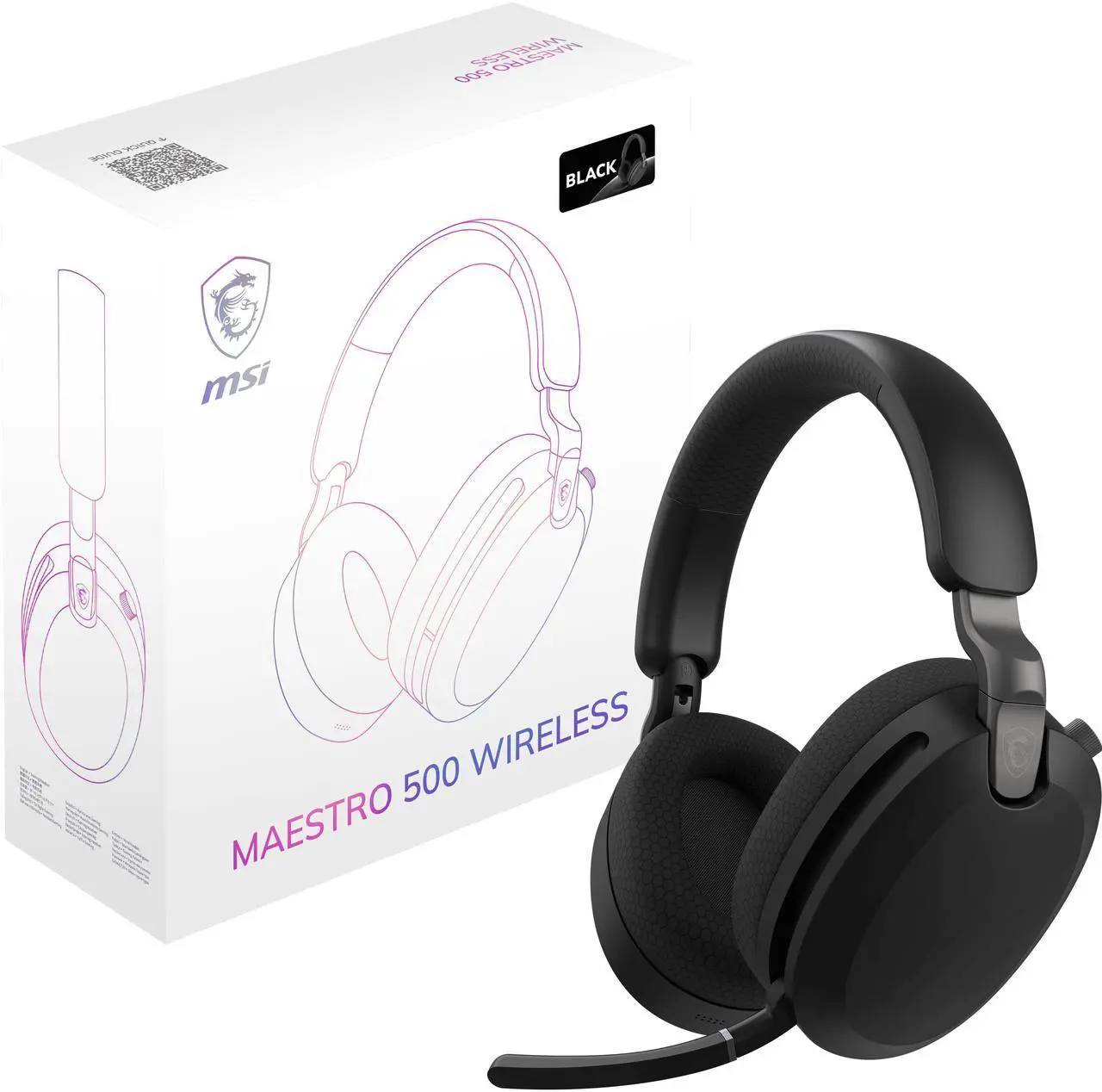 MSI MAESTRO 500 W BLACK w MIC 2.4GHz Wireless Bluetooth 3.5mm