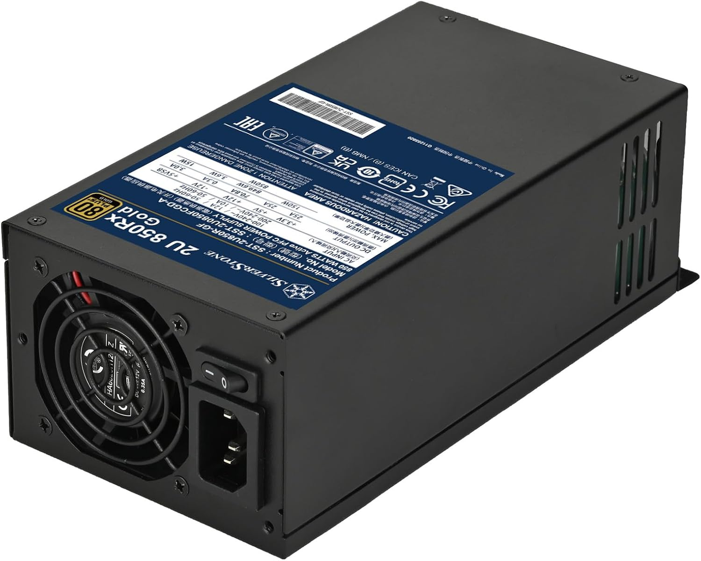 Silverstone 2U850R-GF 850W 80+ Gold 2U Single form factor 60mm Fan ATX