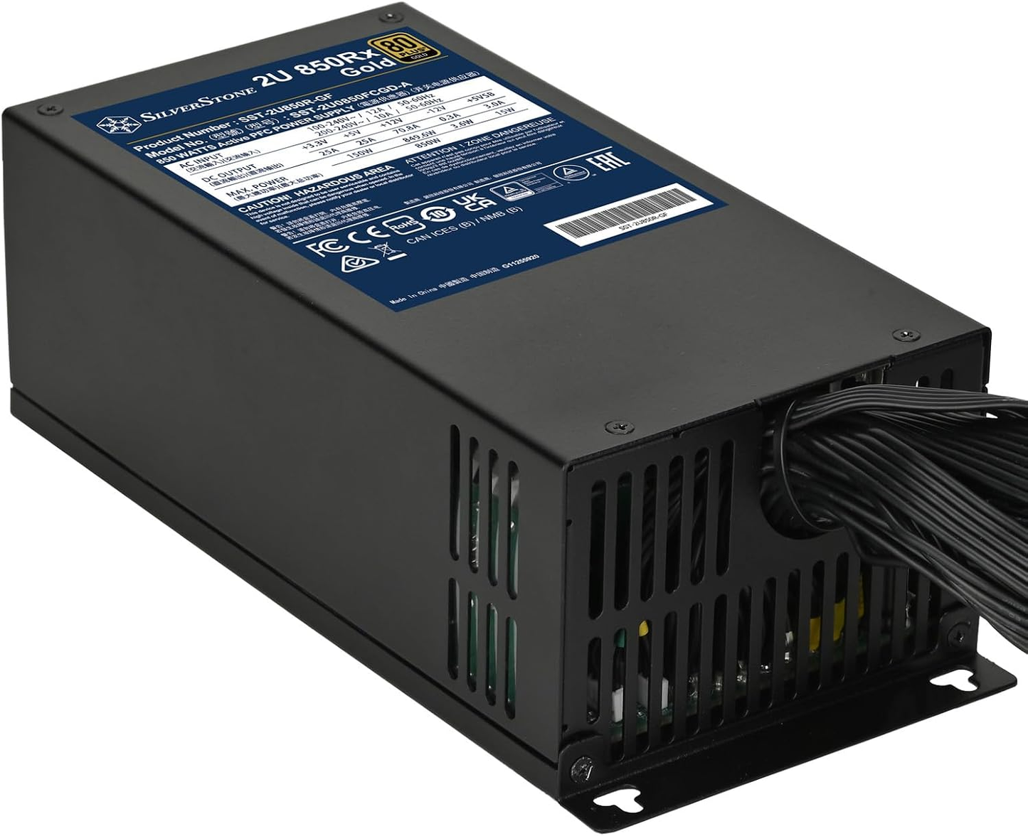Silverstone 2U850R-GF 850W 80+ Gold 2U Single form factor 60mm Fan ATX