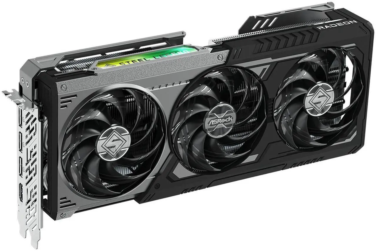 ASRock RX9070GRE SLD 12GO Radeon RX 9070 GRE Steel Legend Dark 12GB OC