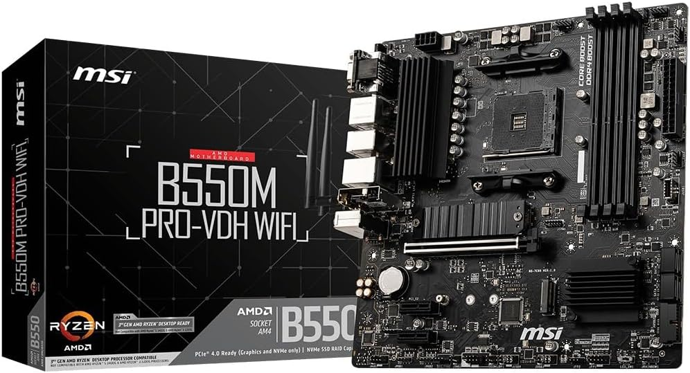 MSI PRO B550M-P B550 AM4 Max.128GB DDR4 MATX