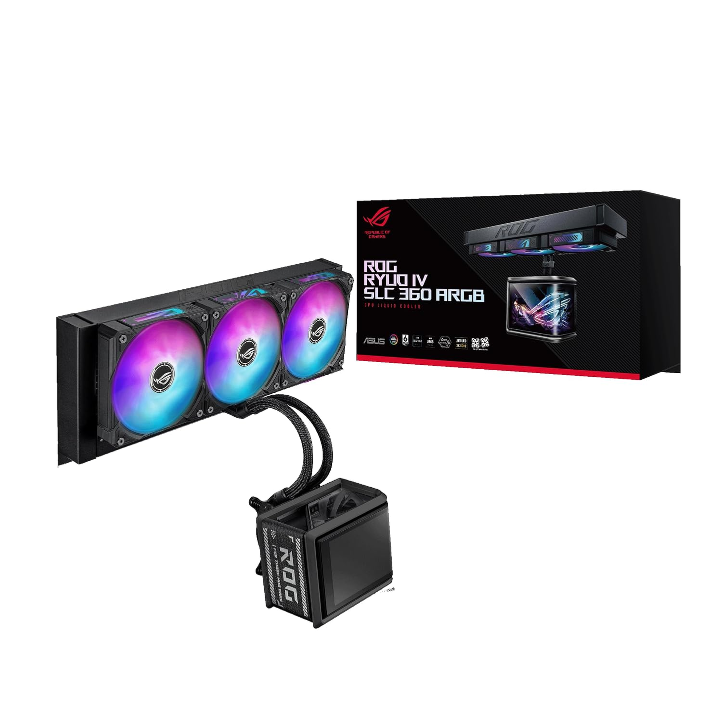 ASUS ROG RYUO IV SLC 360 ARGB AIO Liquid CPU Cooler Radiator