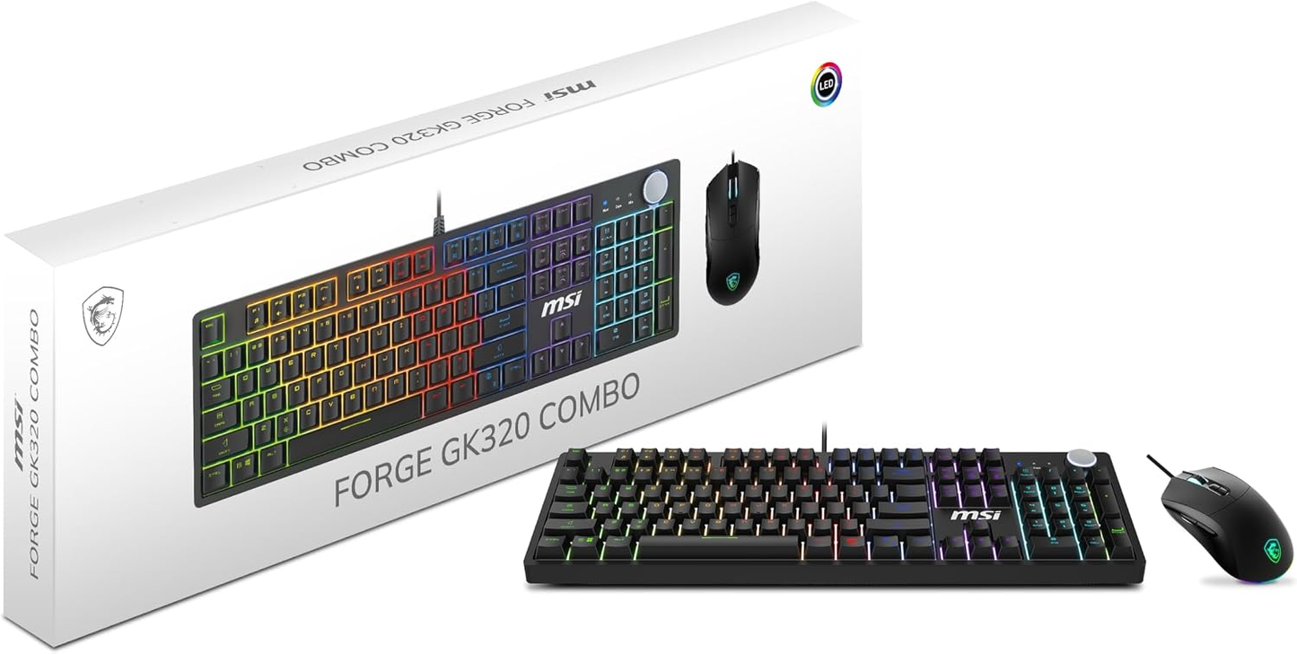 MSI FORGE GK320 COMBO RED US Full size Mechanical Red Switches