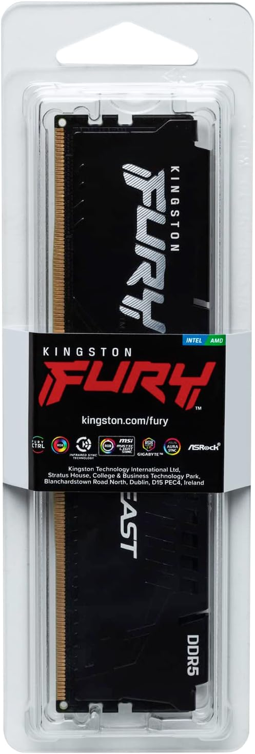Kingston KF556C40BBK2-16 16GB 5600MHz DDR5 CL40 DIMM K2 FURY Beast Black