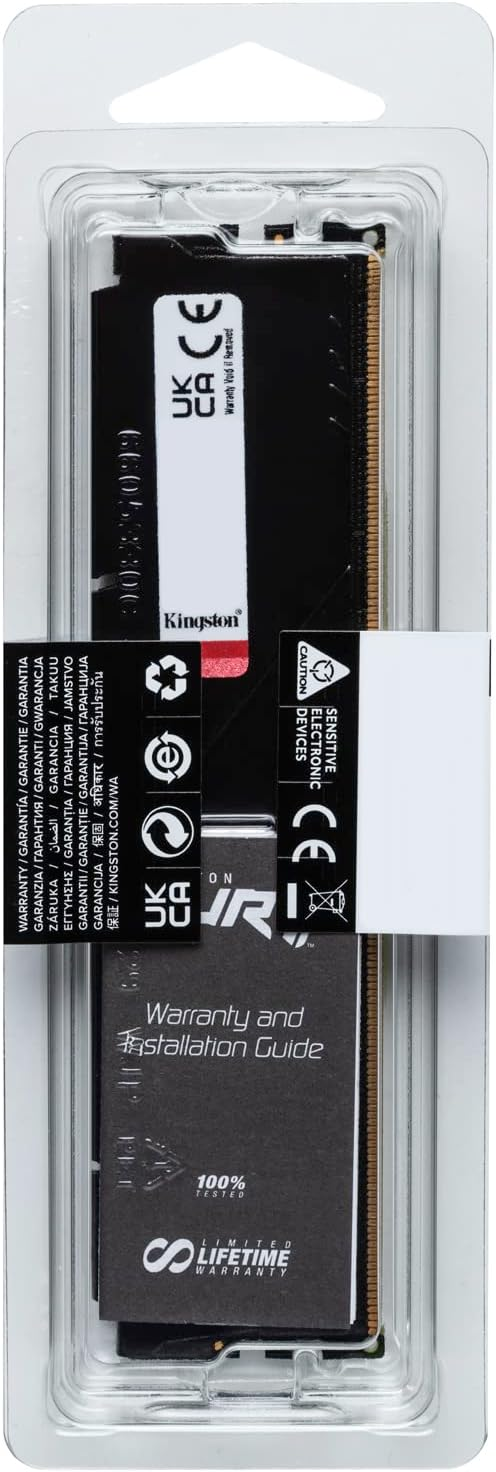 Kingston KF556C40BBK2-16 16GB 5600MHz DDR5 CL40 DIMM K2 FURY Beast Black