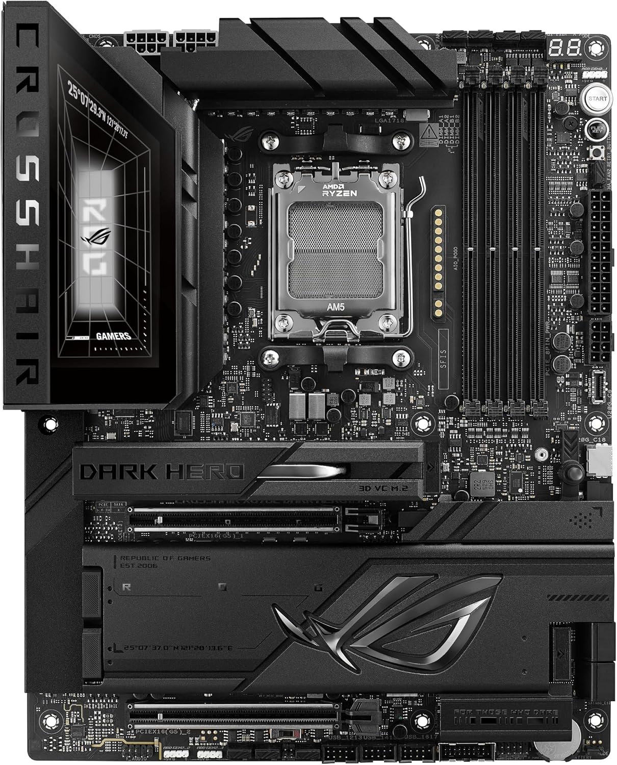 ASUS ROG CROSSHAIR X870E DARK HERO AMD X870E AM5 max.256GB DDR5 ATX