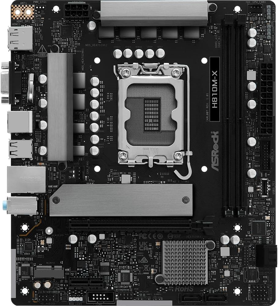 ASRock H810M-X WIFI H810 LGA1851 Max128GB DDR5 Micro ATX