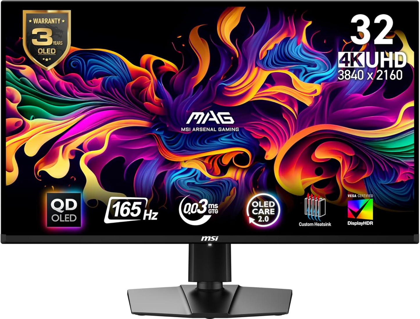 MSI MAG 321UP QD-OLED X24 31.5 QD-OLED 3840x2160 16:9 0.03ms 240Hz
