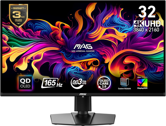 MSI MAG 321UP QD-OLED X24 31.5 QD-OLED 3840x2160 16:9 0.03ms 240Hz