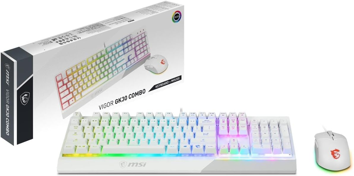 MSI VIGOR GK30 COMBO WHITE Keyboard and Mouse (GK30 White+GM11 White)