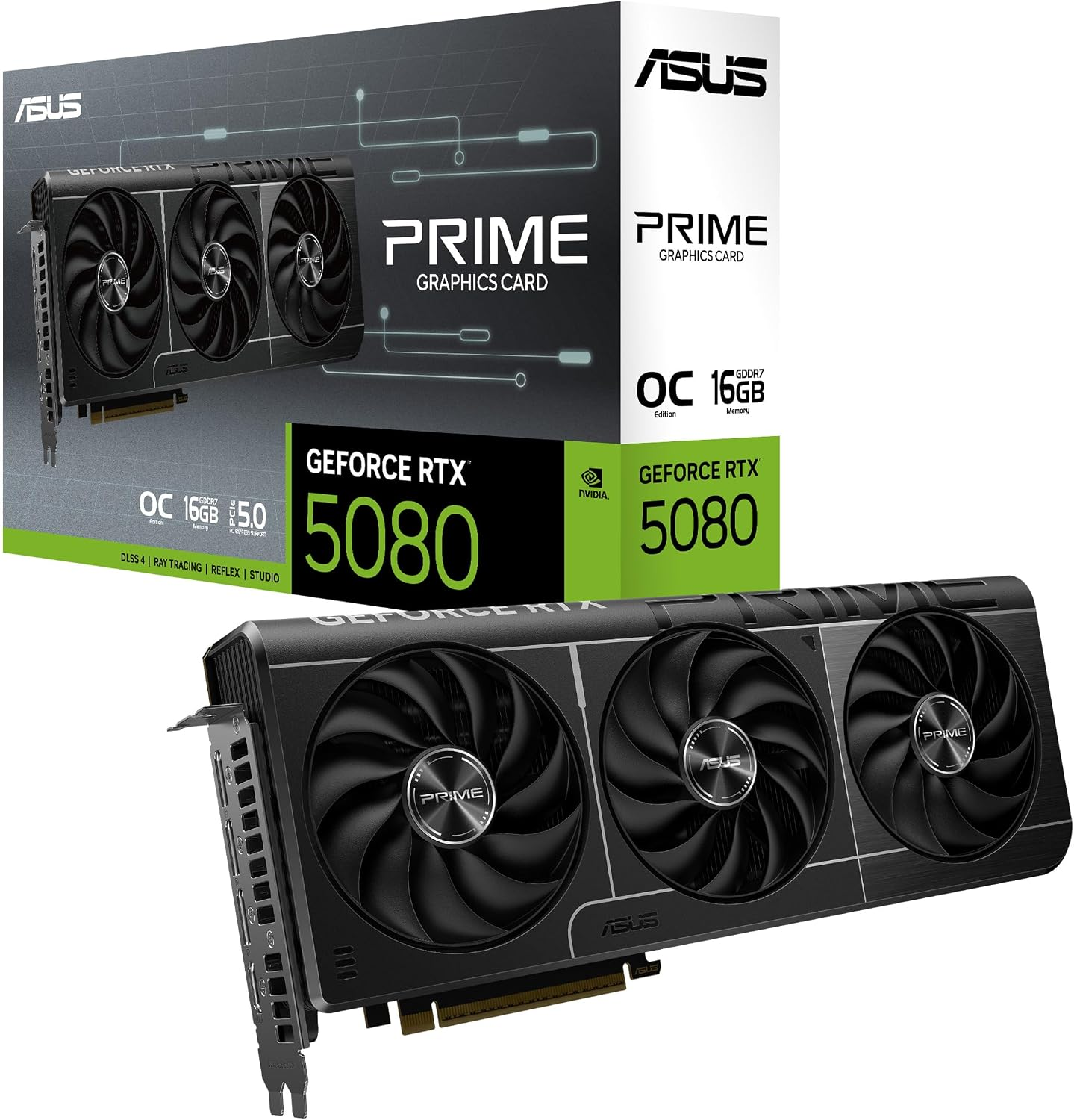 ASUS PRIME-RTX5080-O16G-EVO GeForce RTX 5080 EVO 16GB GDDR7 OC 16GB GDDR7