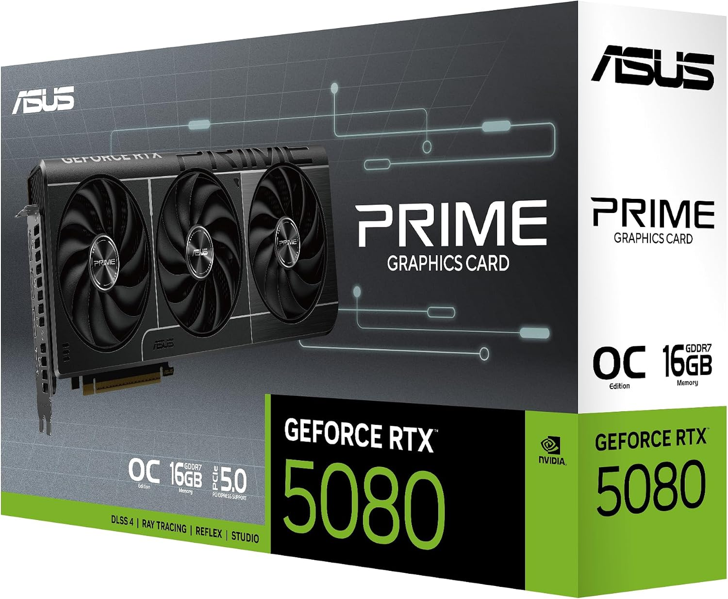 ASUS PRIME-RTX5080-O16G-EVO GeForce RTX 5080 EVO 16GB GDDR7 OC 16GB GDDR7