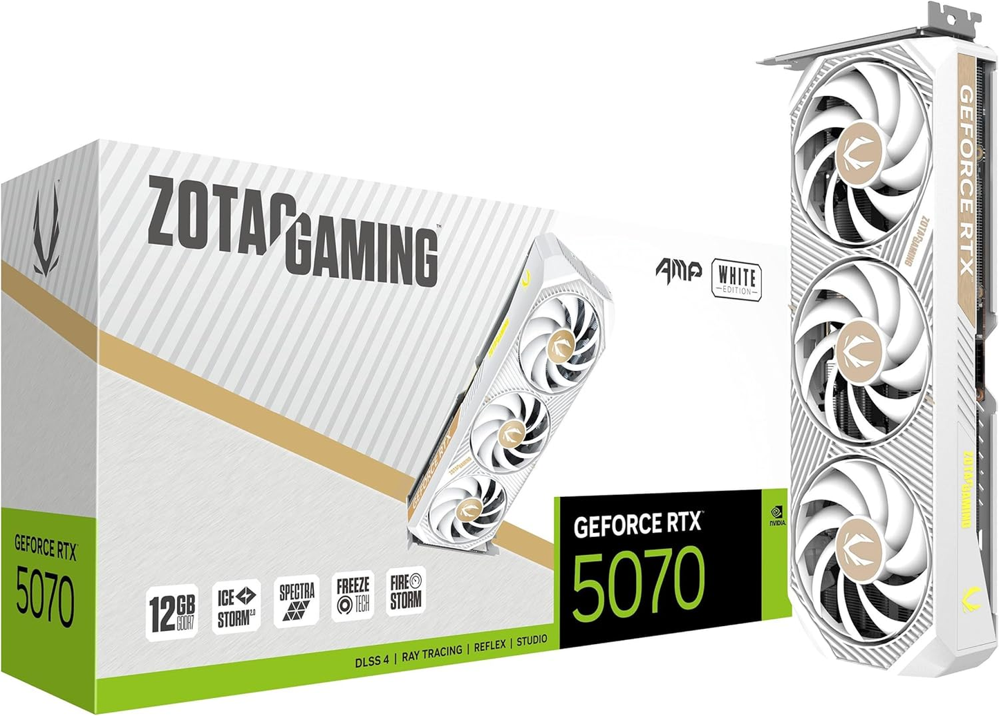 ZOTAC ZT-B50700FQ-10A GeForce RTX 5070 AMP White 12GB GDDR7 192bit