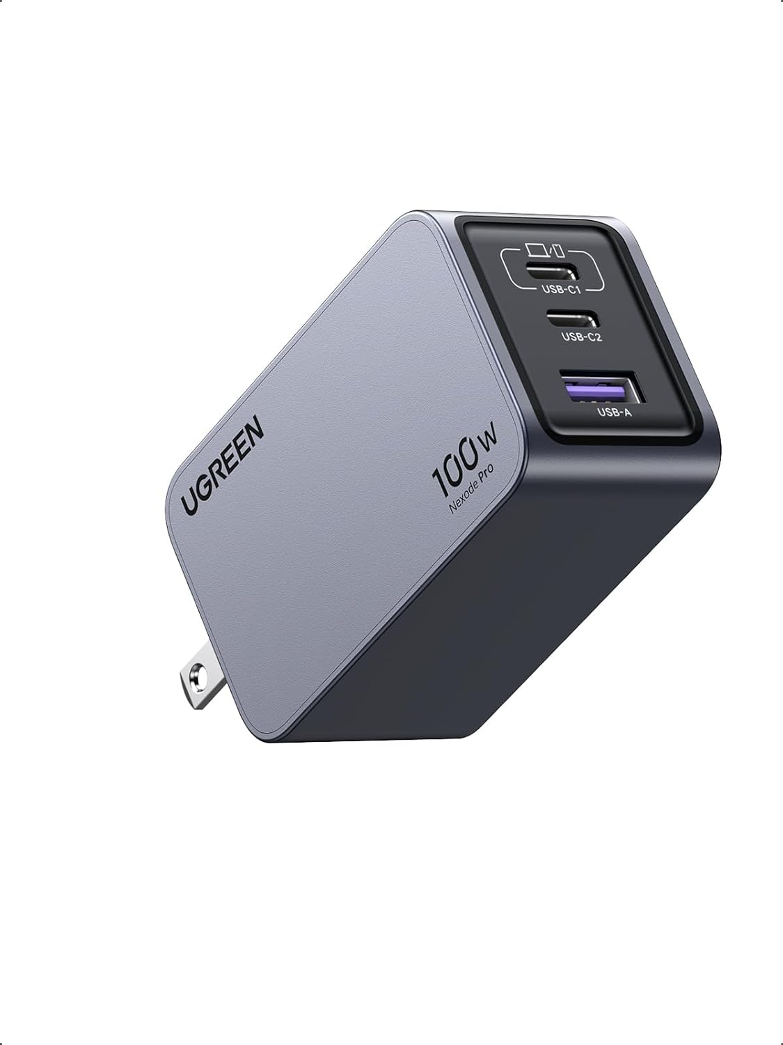 UGREEN 25873 Nexode Pro 100W 3-Port GaN Fast Charger Set Bulk Pack