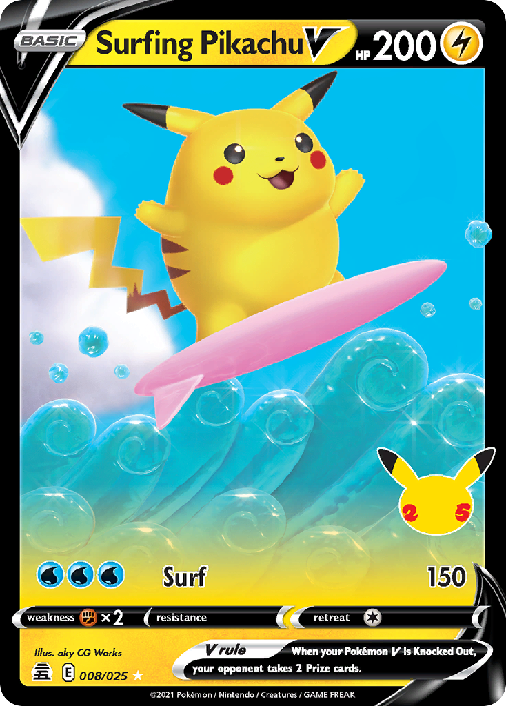 Surfing Pikachu V [CEL25 - 8]