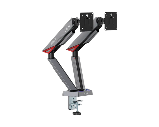 MSI MPG MT161DR Premium RGB Dual Monitor Stand Arms 17-38 Support
