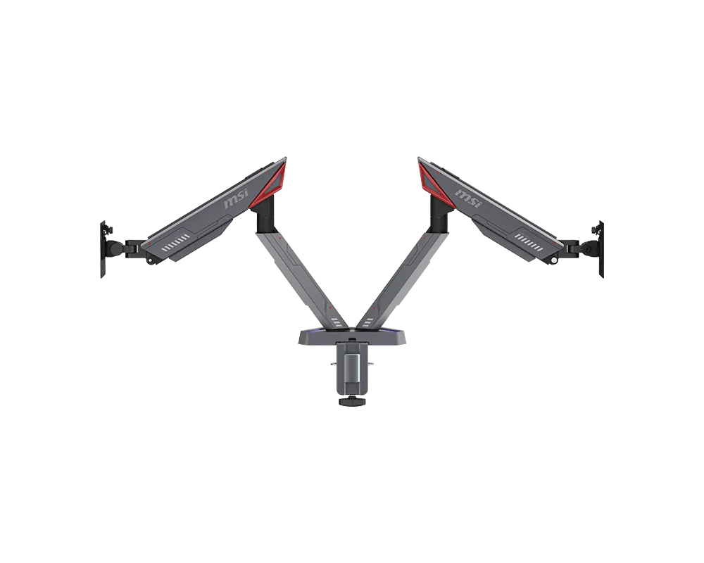 MSI MPG MT161DR Premium RGB Dual Monitor Stand Arms 17-38 Support