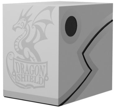 DRAGON SHIELD DECK DOUBLE SHELL ASHEN WHITE/BLACK