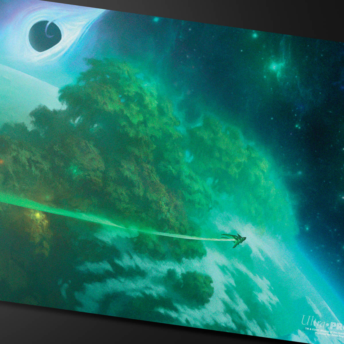 UP PLAYMAT MTG EDGE OF ETERNITIES MYTHIC LAND GREEN