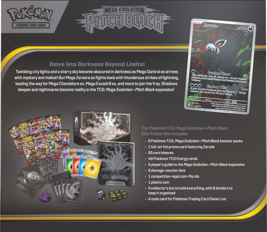 PRE ORDER- POKEMON ME05 PITCH BLACK ELITE TRAINER BOX