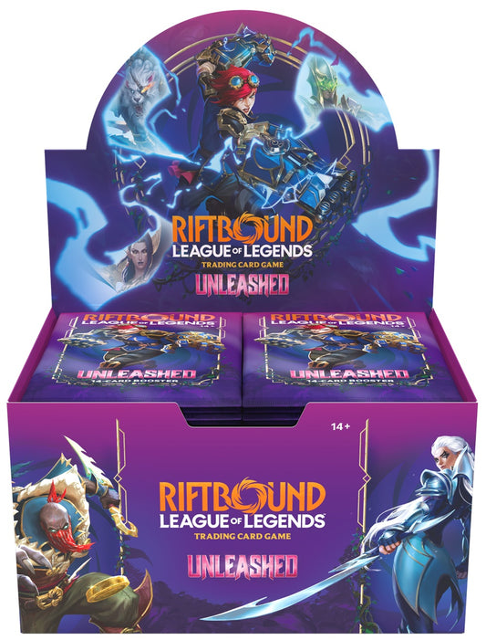 PRE ORDER- RIFTBOUND LEAGUE OF LEGENDS TCG UNLEASHED BOOSTER DISPLAY
