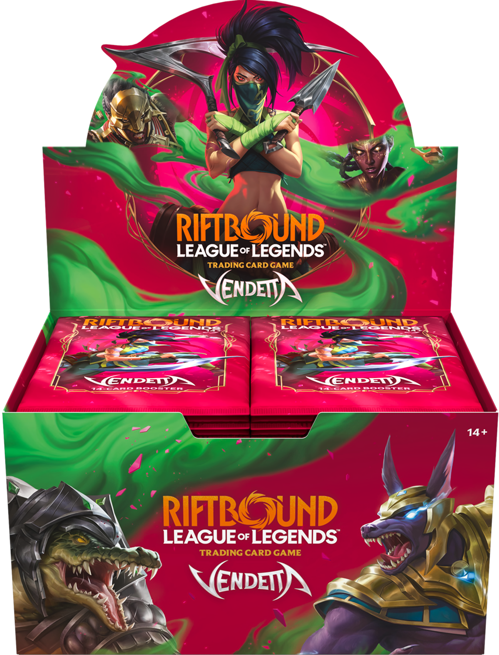 RIFTBOUND LEAGUE OF LEGENDS TCG VENDETTA BOOSTER DISPLAY