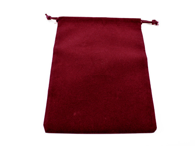 SUEDECLOTH DICE BAG - LARGE BURGUNDY