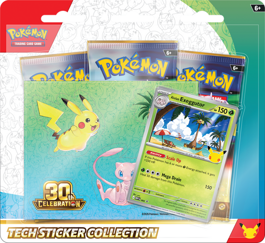 PRE ORDER- POKEMON 30TH CELEBRATION TECH STICKER COLLECTION