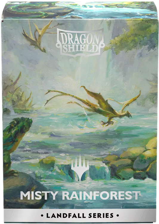 DRAGON SHIELD MAGIC THE GATHERING LANDFALL SERIES MISTY RAINFOREST (50)