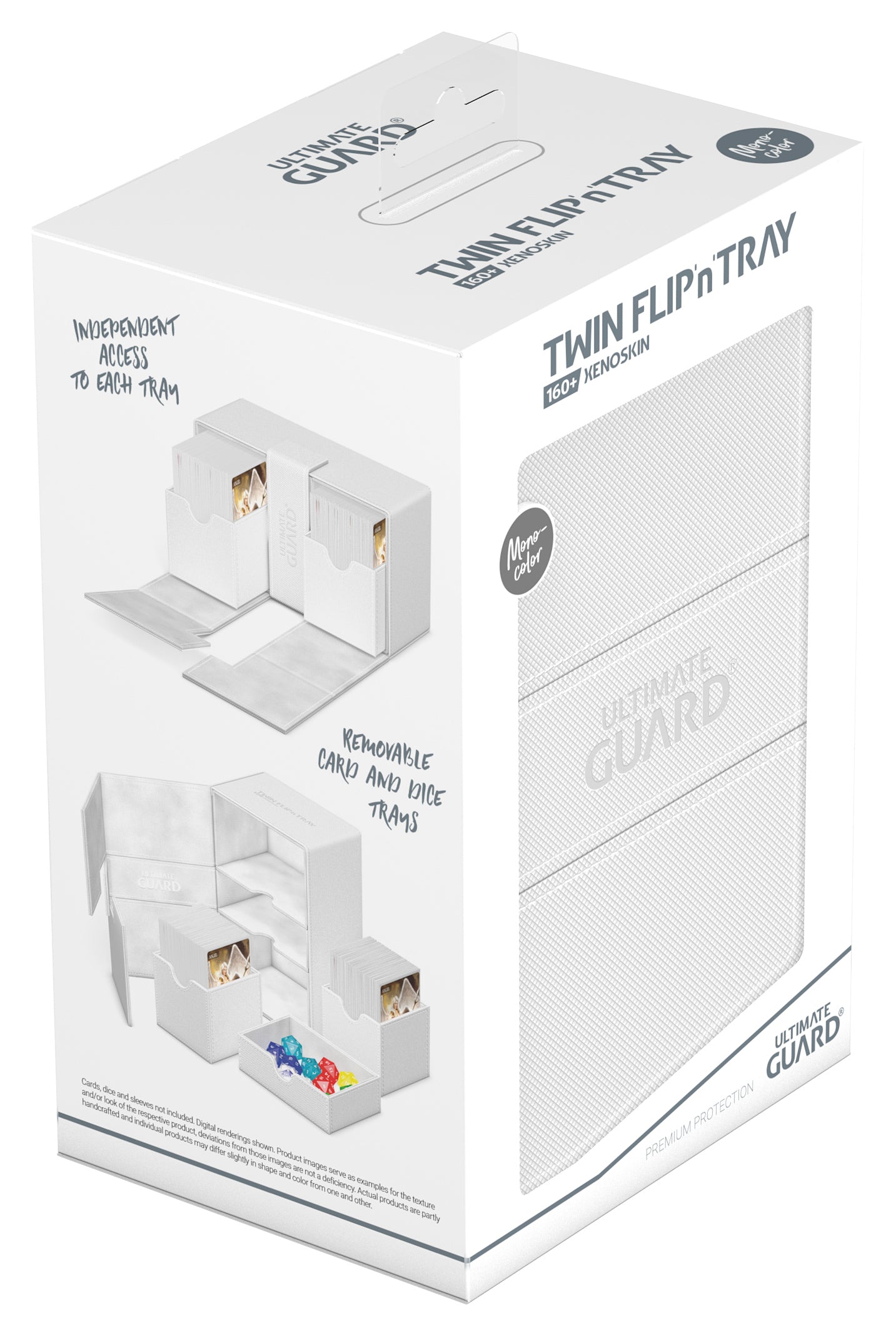 UG TWIN FLIP N TRAY DECK CASE MONOCOLOR WHITE 160+