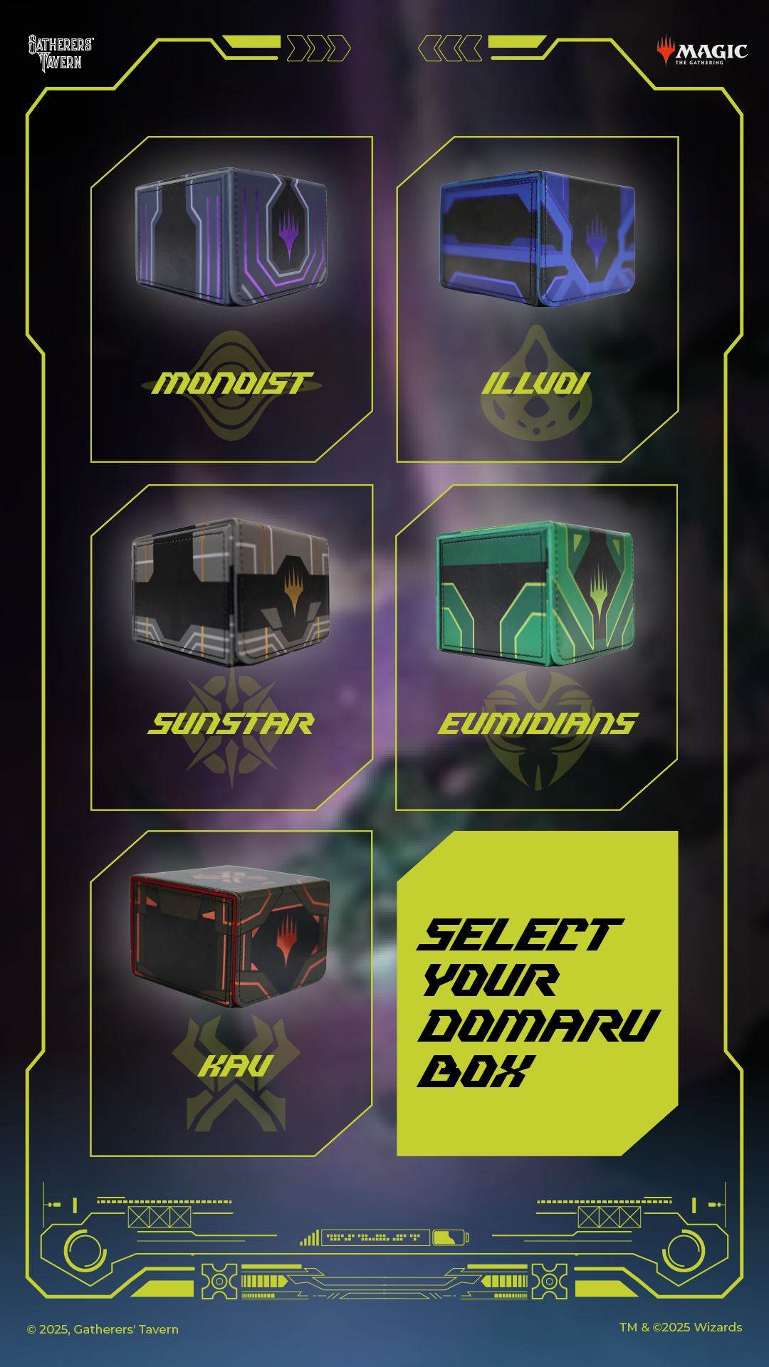 GATHERERS TAVERN MTG EDGE OF ETERNITIES PREMIUM FOIL DOMARU BOX KAV