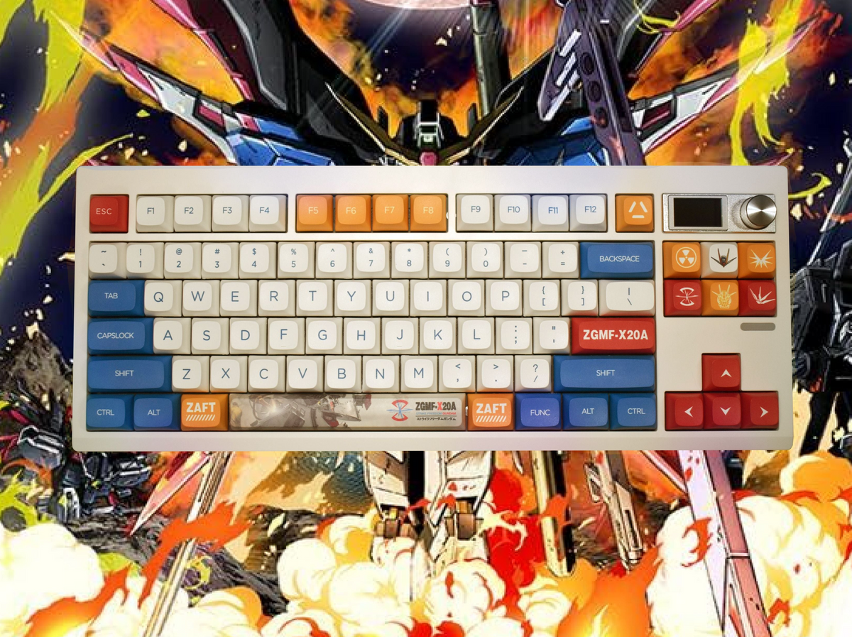 🤖 Gundam Themed Custom Keyboard – VI PC Builder & Games