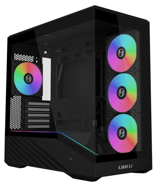 Lian-Li CS V100RMIX V100R MINI 4.0mm TG mATX 3+1x120mm ARGB PWM Fan Black RTL